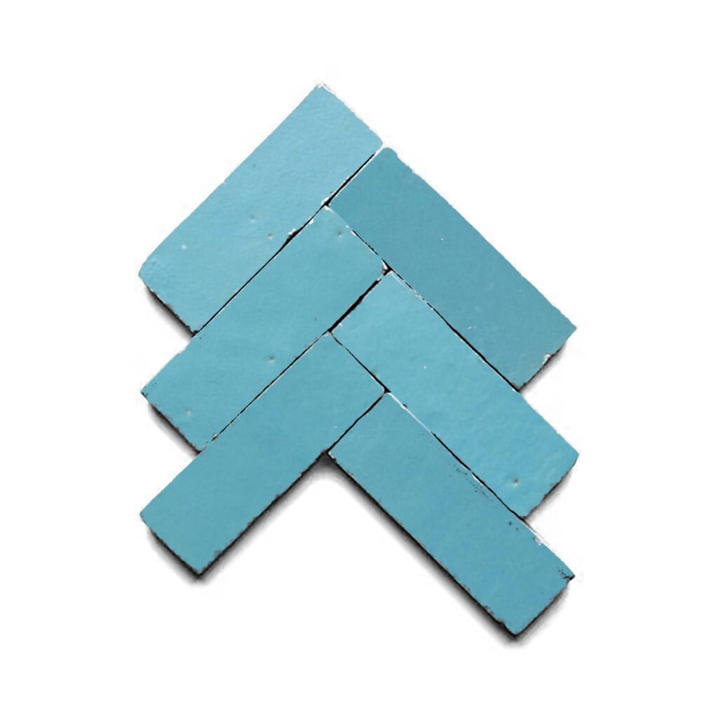 Bejmat / plinta hemelsblauw zelliges - dehuischkamer.nl