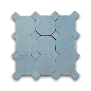 Zellige octagon baby blauw