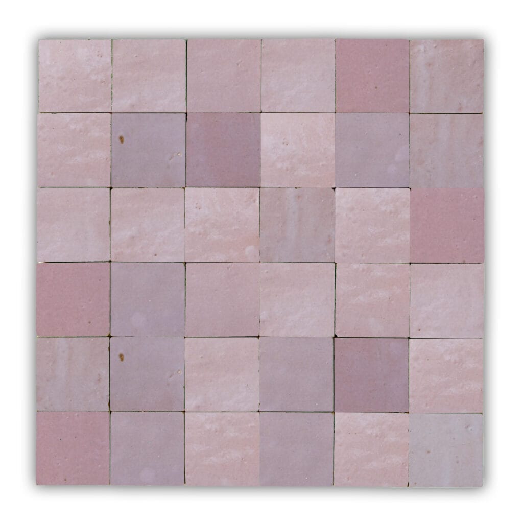 Zellige 5x5 poederroze - dehuischkamer.nl