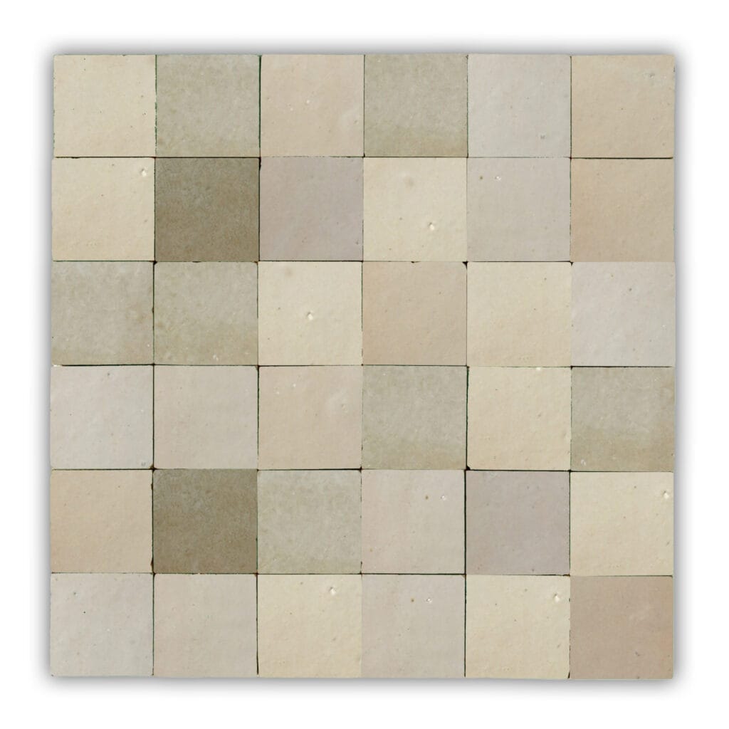 Zellige 5x5 ecru bruin - dehuischkamer.nl