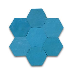 Zellige hexagon zeeblauw - dehuischkamer.nl