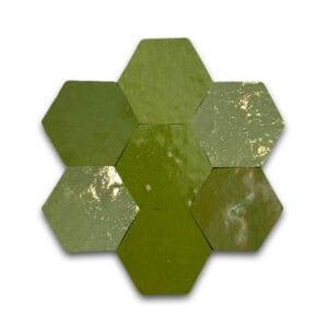 Zellige hexagon grasgroen - dehuischkamer.nl