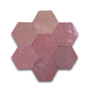 Zellige hexagon lichtroze - dehuischkamer.nl