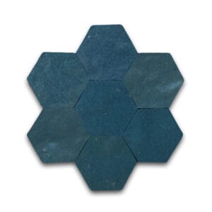 Zellige hexagon petrol blauw - dehuischkamer.nl